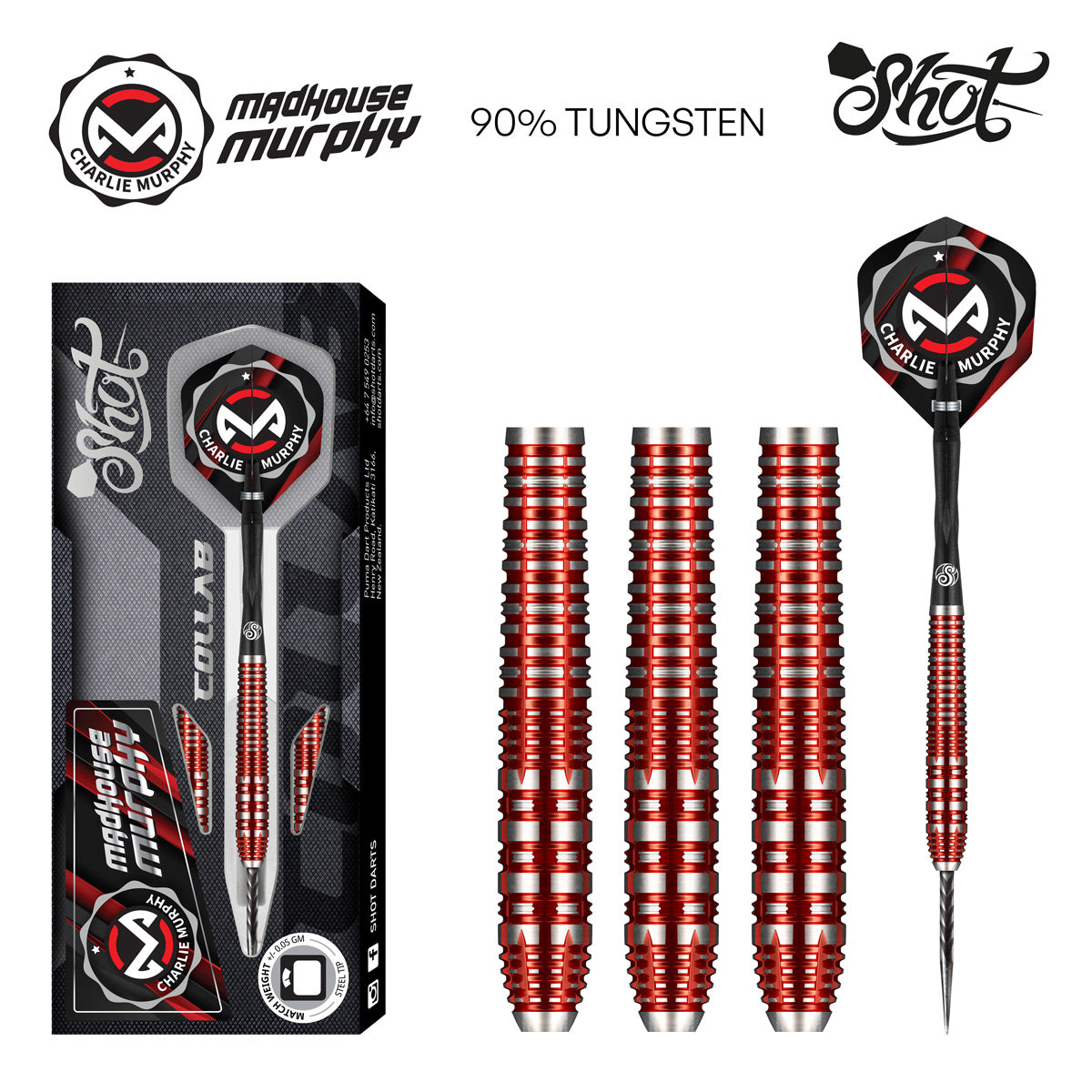 Shot Charlie Murphy 90% Steeldarts - DreamDarts Dartshop