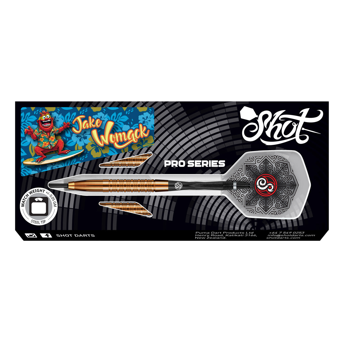 Shot Jake Womack 90% Steeldarts - DreamDarts Dartshop