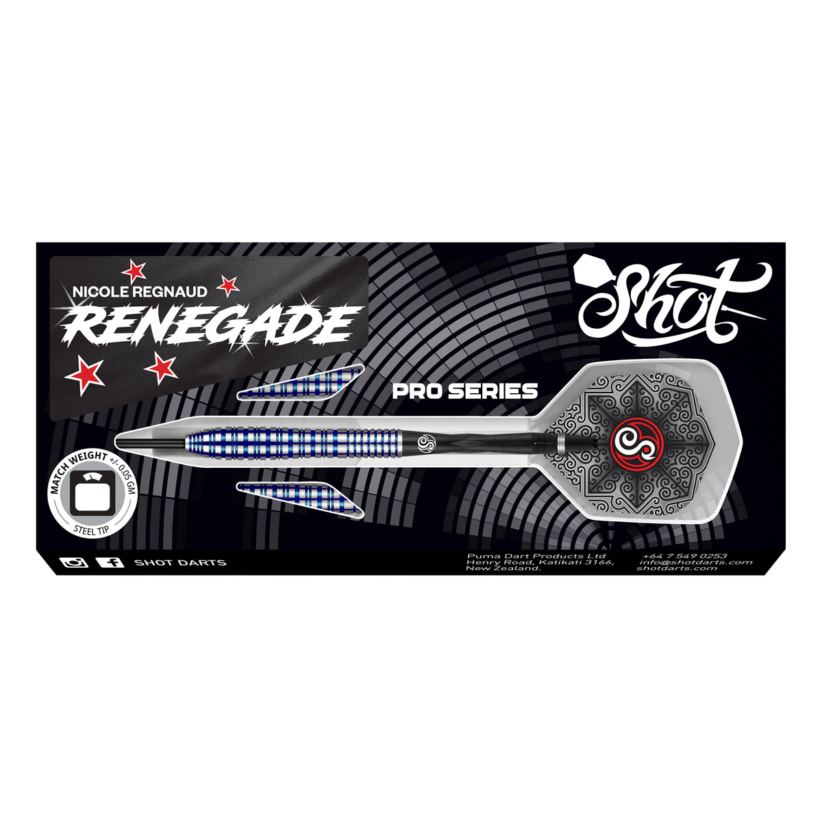Shot Nicole Regnaud 90% Steeldarts - DreamDarts Dartshop