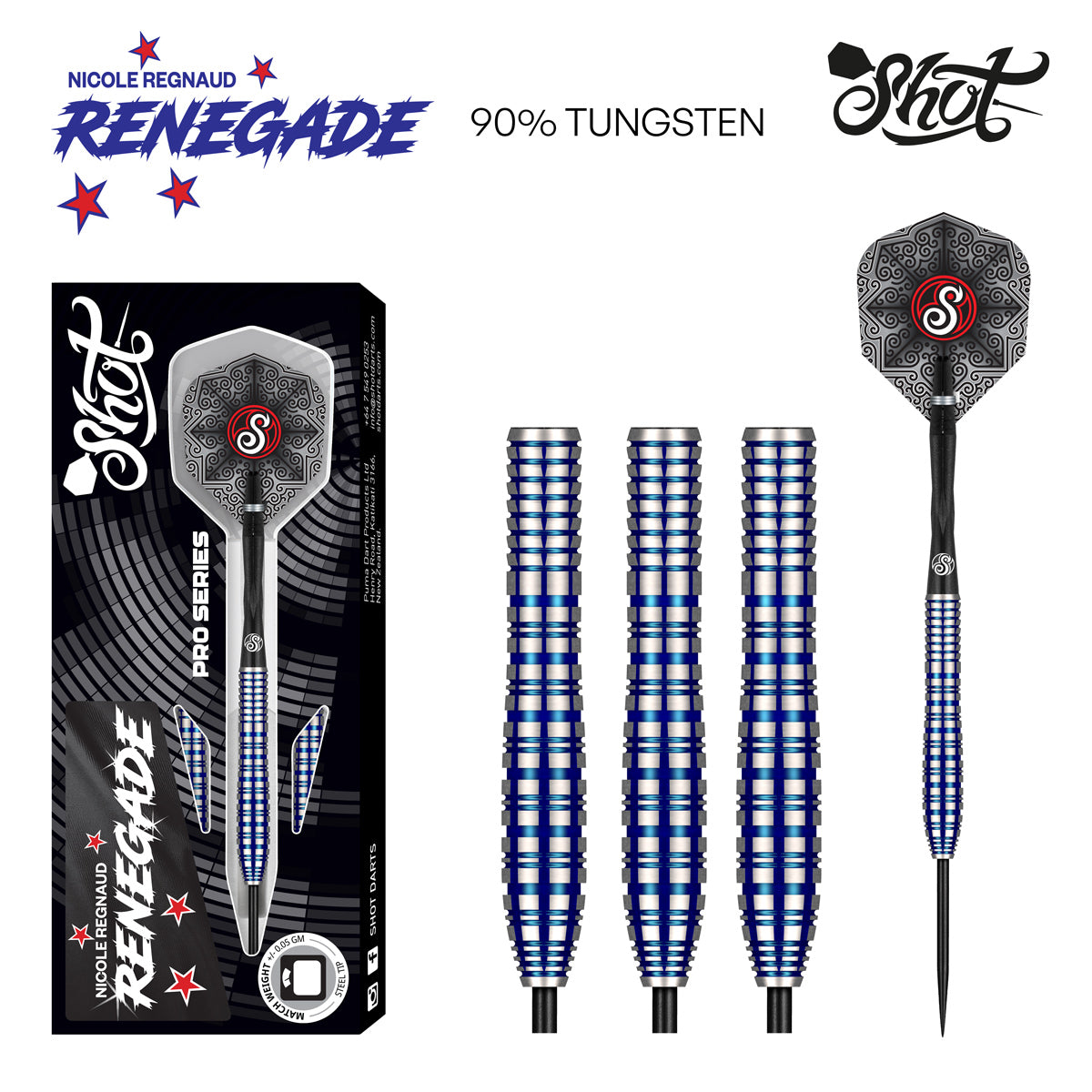 Shot Nicole Regnaud 90% Steeldarts - DreamDarts Dartshop