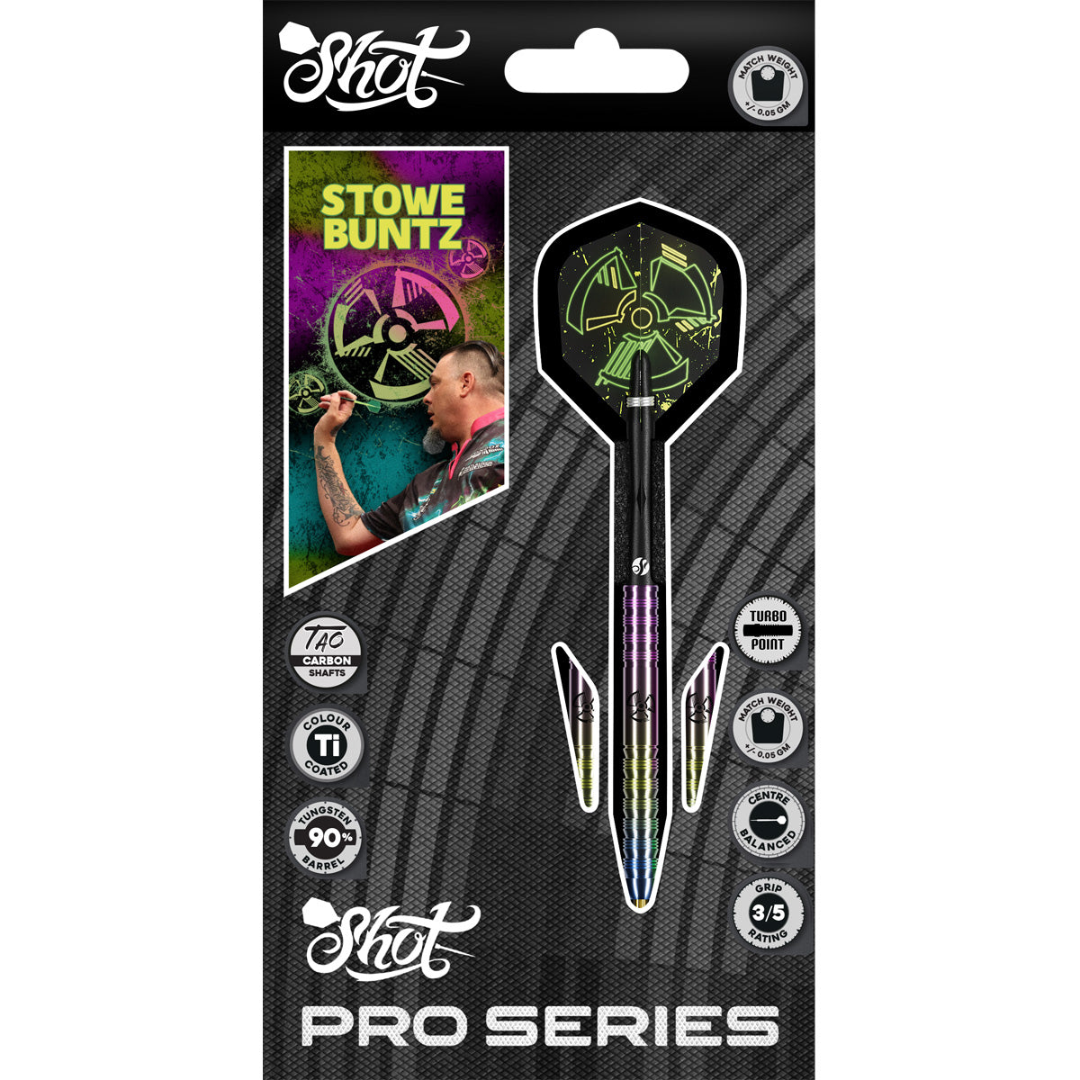 Shot Stowe Buntz 3.0 90% Turbo Point Steeldarts - DreamDarts Dartshop