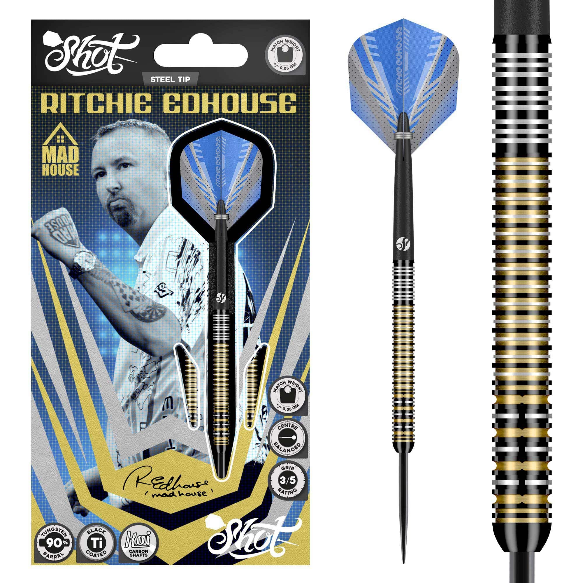 Richie Edhouse 90% Steeldarts Madhouse Edition - DreamDarts Dartshop