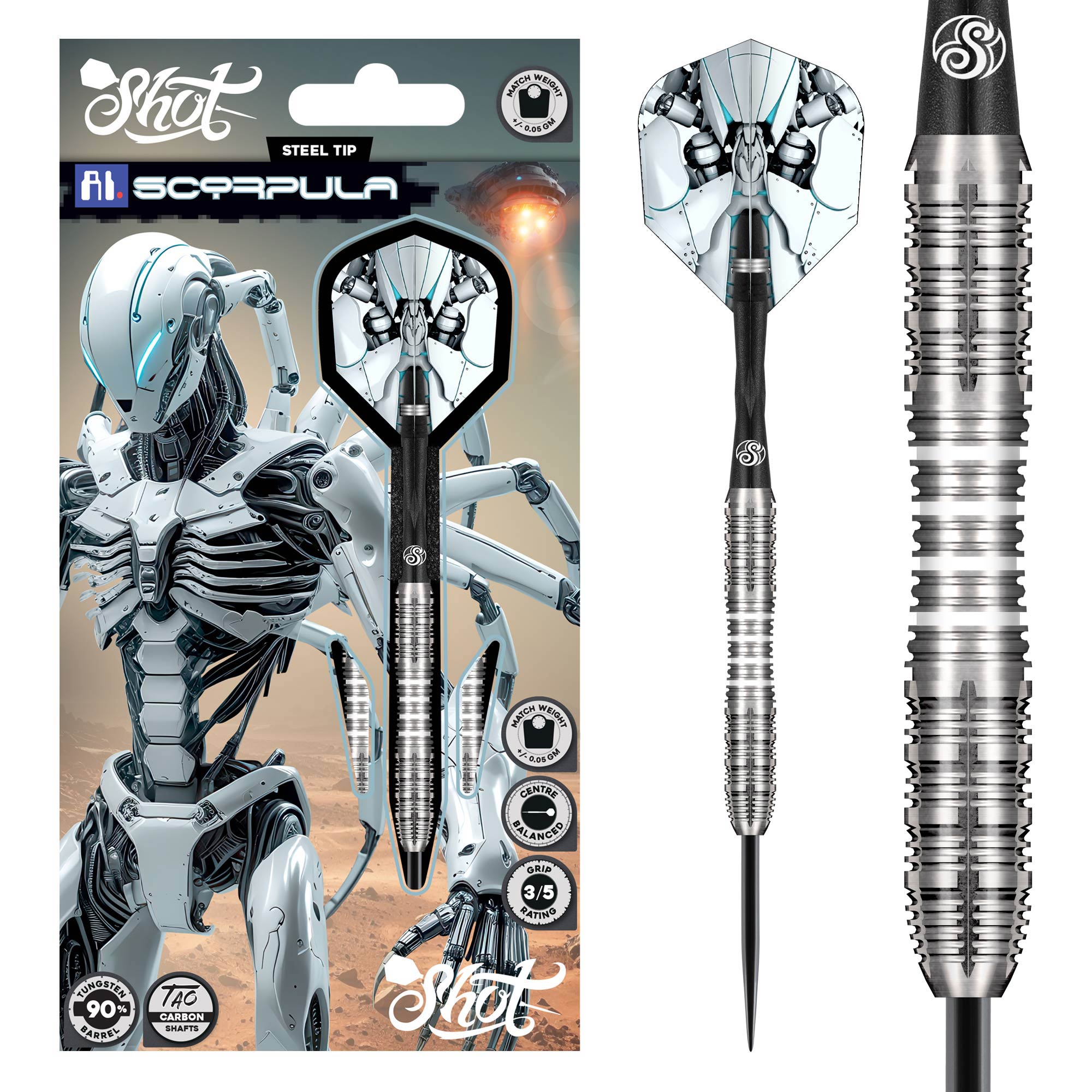 Shot AI Sccorpula 90% Steeldarts - DreamDarts Dartshop