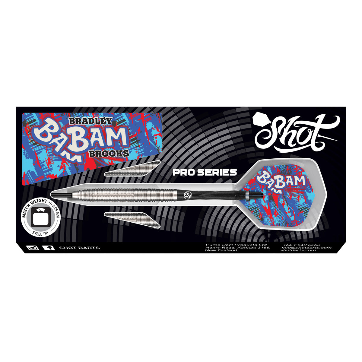 Shot Bradley Brooks G2 90% Steeldarts - DreamDarts Dartshop