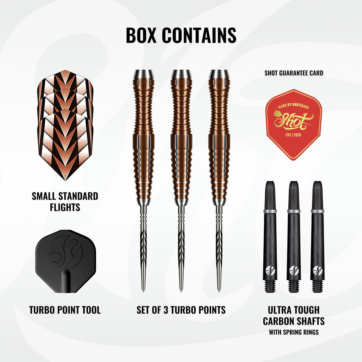 Shot Tribal Weapon 1 90% Turbo Point Steeldarts - DreamDarts Dartshop