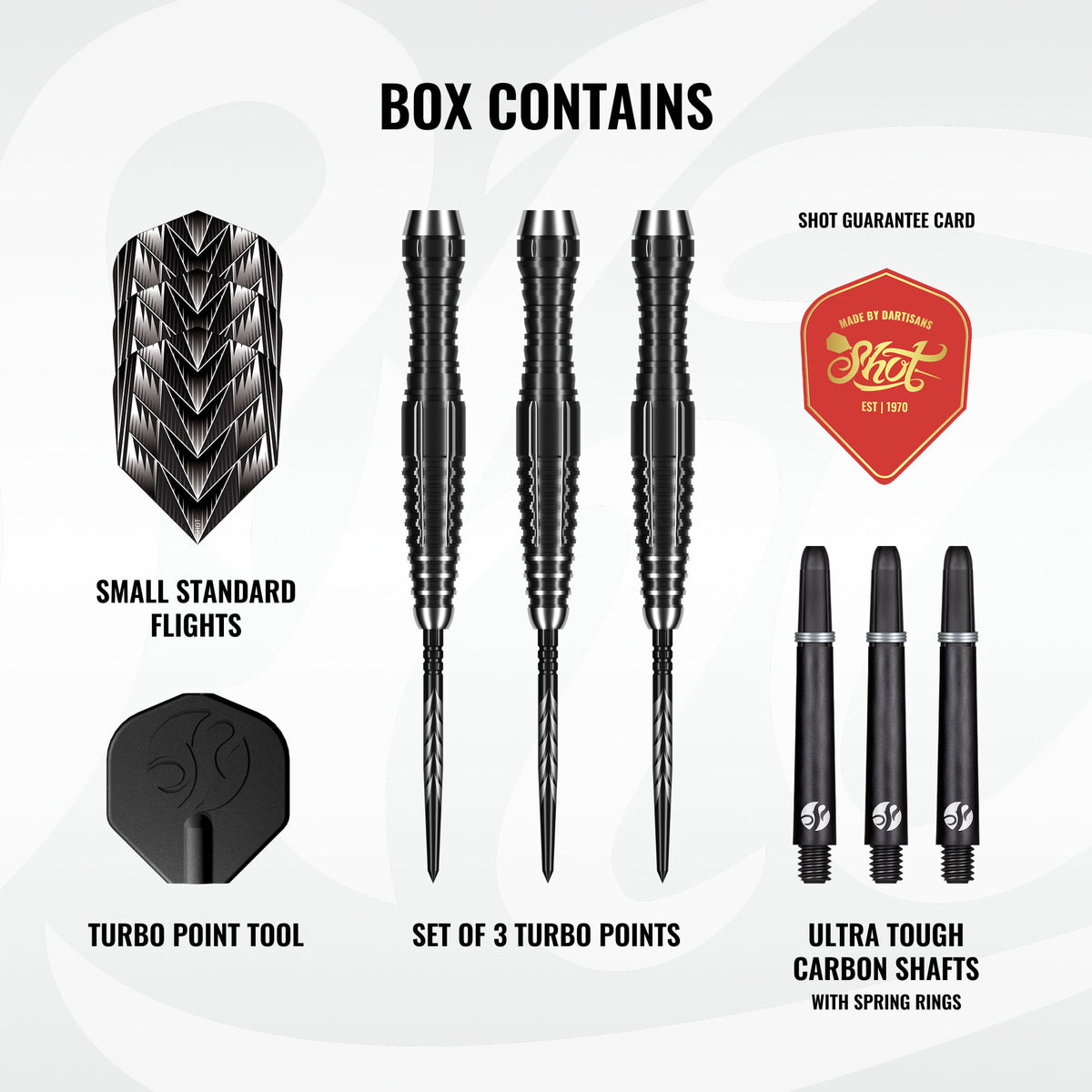 Shot Tribal Weapon 4 90% Turbo Point Steeldarts - DreamDarts Dartshop