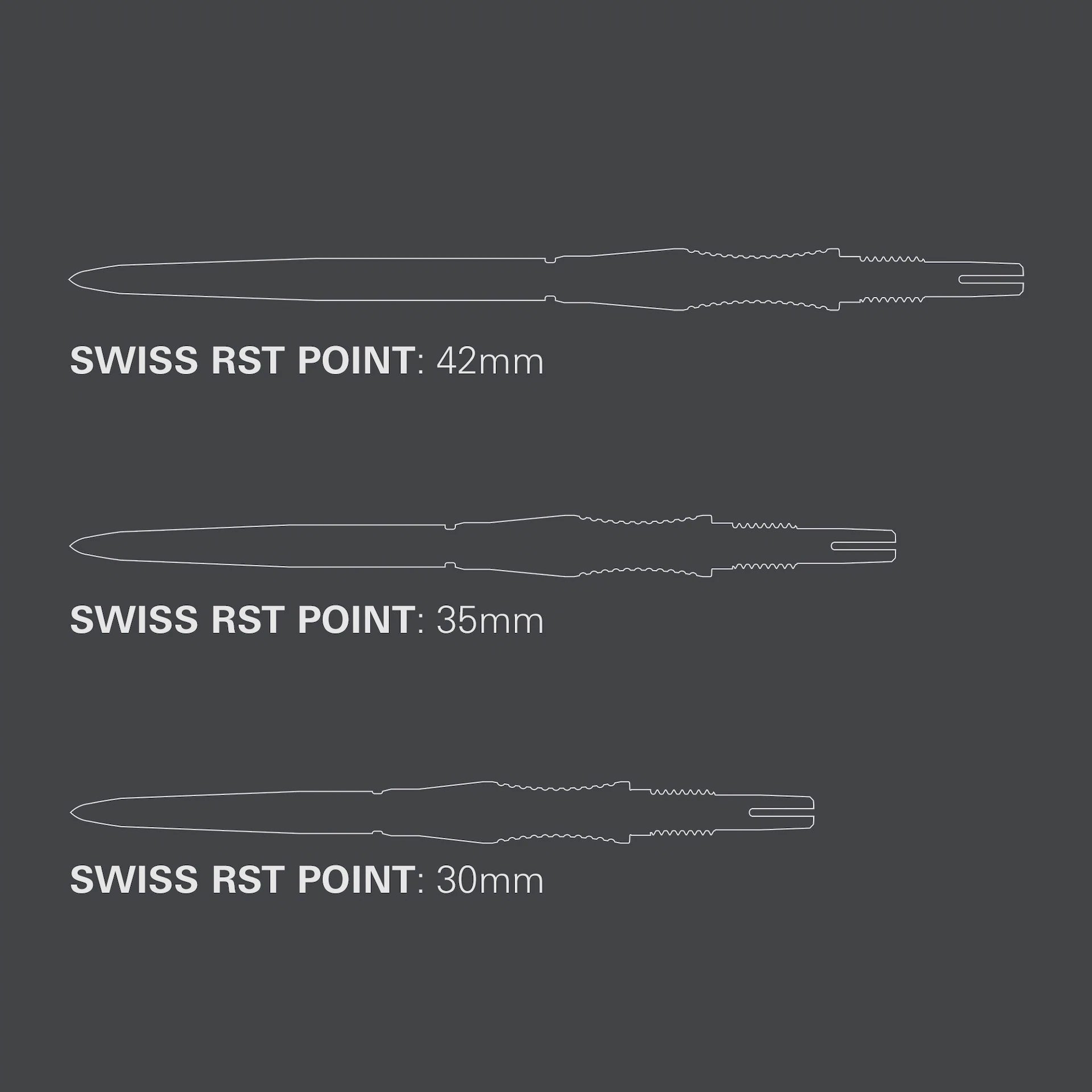 Signature Swiss Points RST Schwarz - DreamDarts Dartshop
