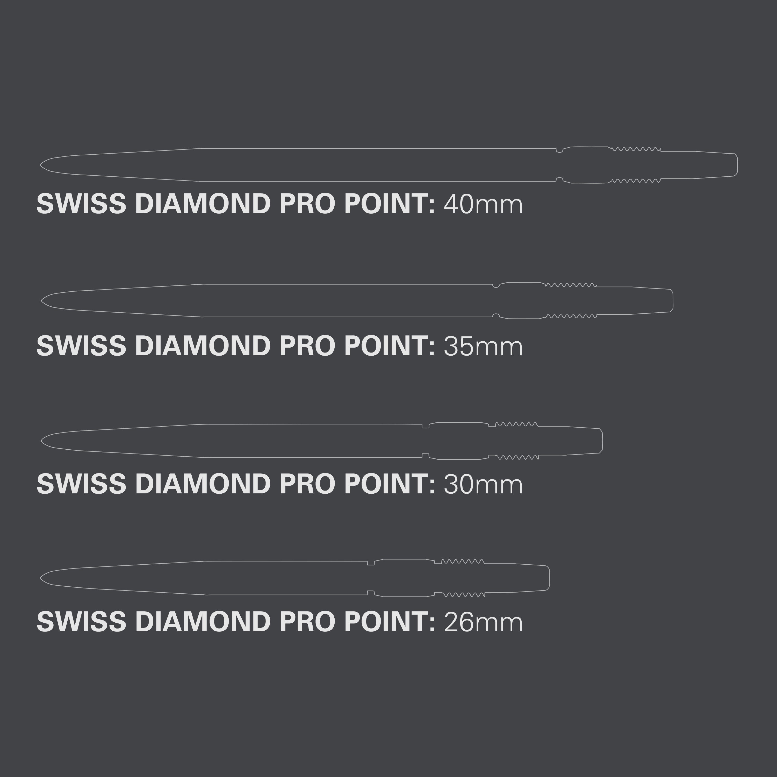 SWISS DIAMOND POINTS 40MM 2024 - DreamDarts Dartshop