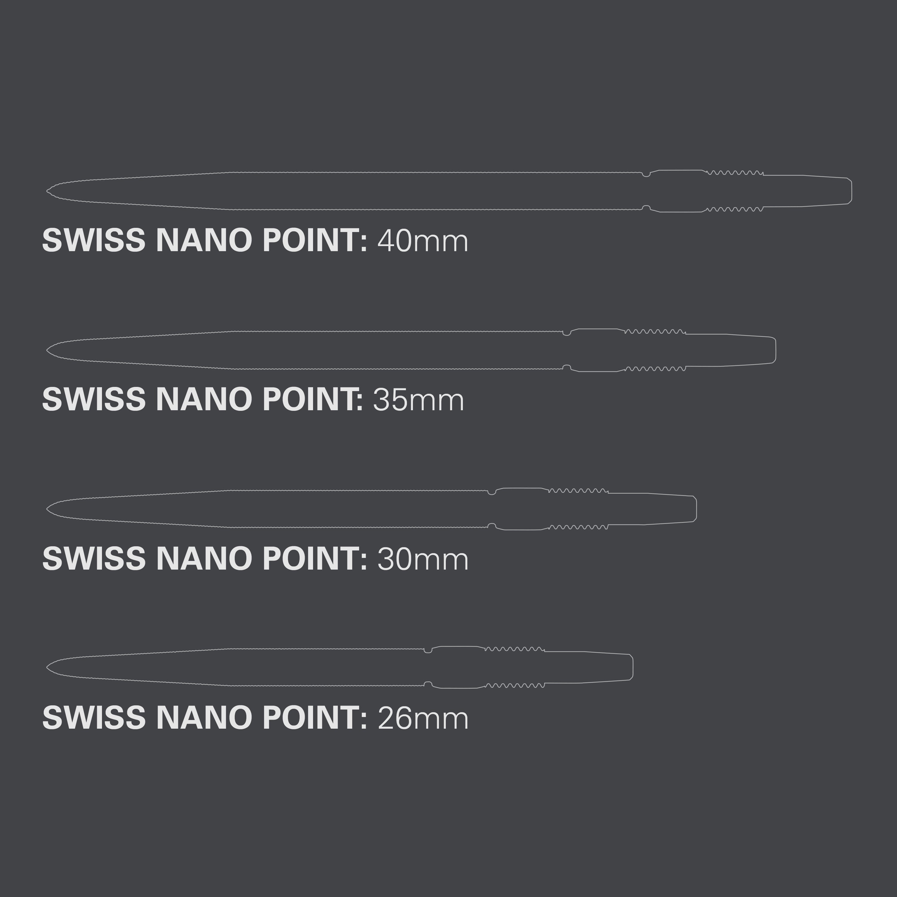 SWISS NANO POINTS 40MM 2024 - DreamDarts Dartshop