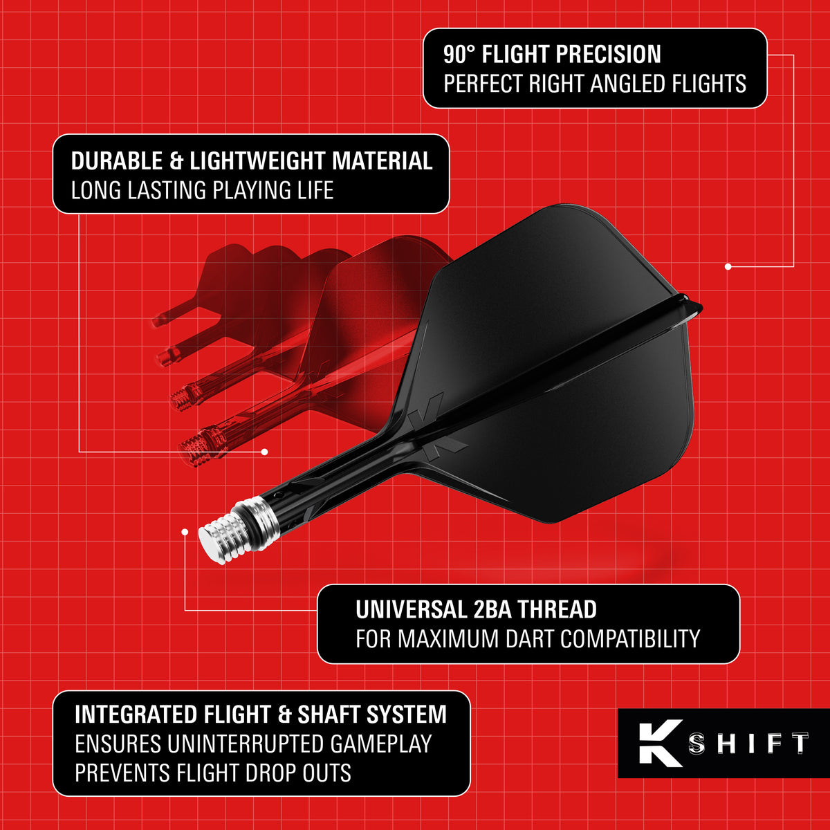 K-SHIFT BLACK NO.6 SHAPE - DreamDarts Dartshop