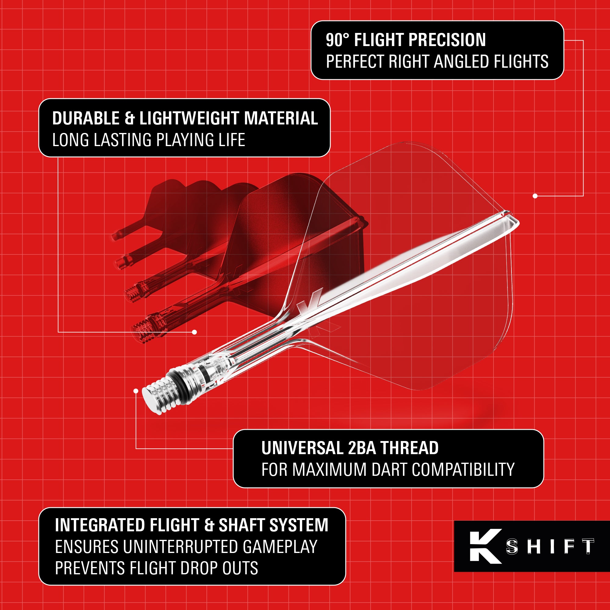 K-SHIFT CLEAR NO.2 STANDARD - DreamDarts Dartshop