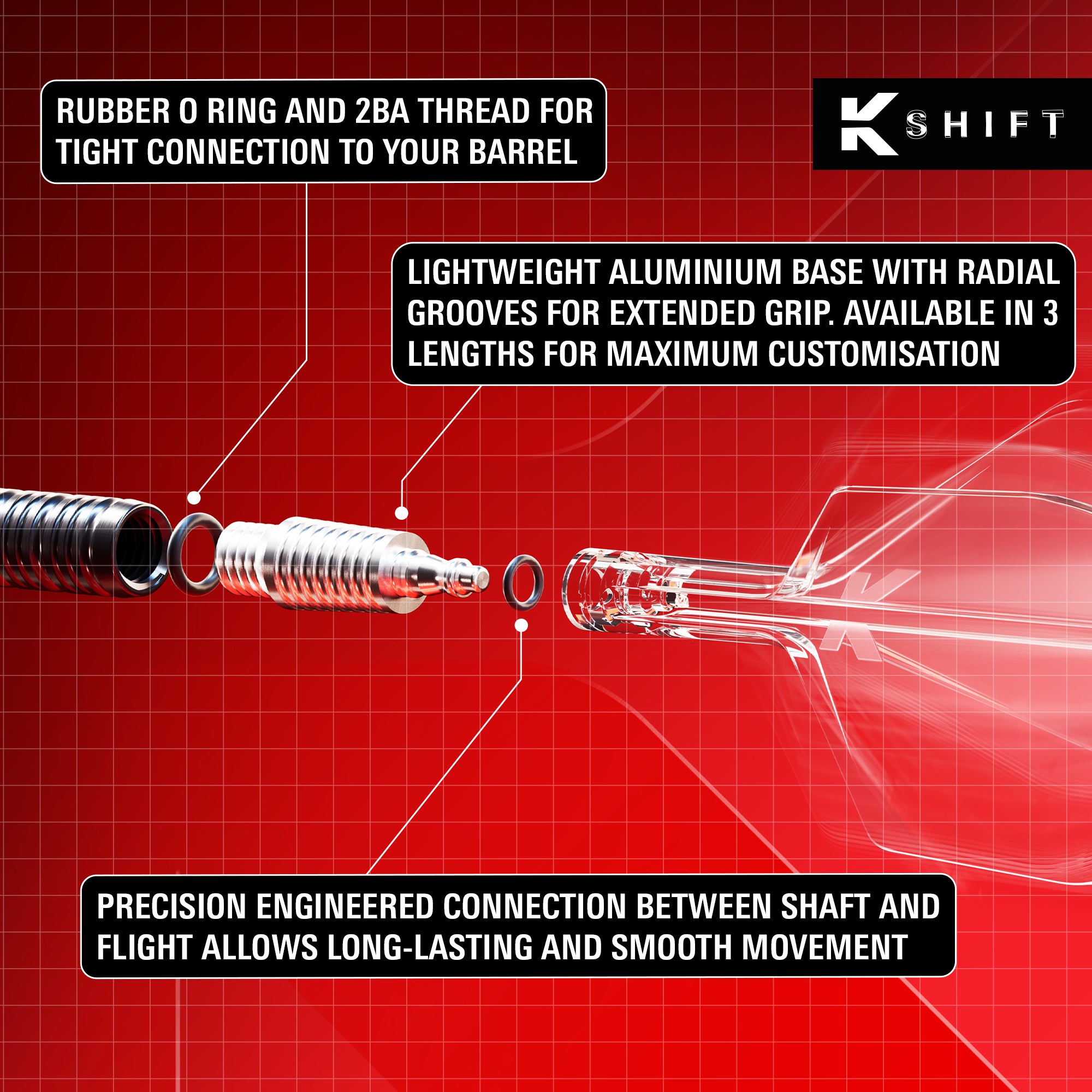 K-SHIFT CLEAR NO.6 SHAPE - DreamDarts Dartshop