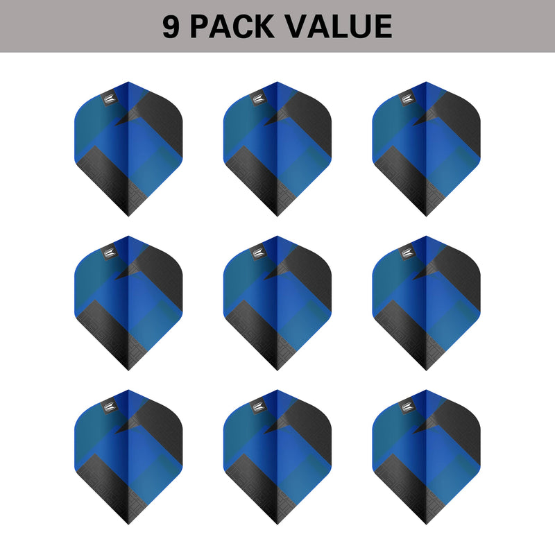 Target TAG Black & Blue Flights x 3 Sets Flights - DreamDarts Dartshop