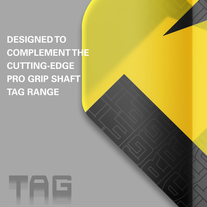 Target TAG Black & Yellow Flights x 3 Sets Flights - DreamDarts Dartshop