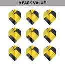 Target TAG Black & Yellow Flights x 3 Sets Flights - DreamDarts Dartshop