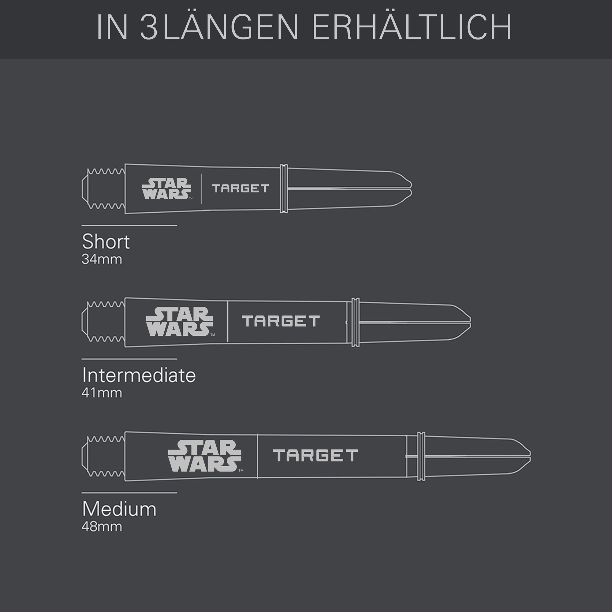 Pro Grip TARGET x STAR WARS Shafts - grau - DreamDarts Dartshop