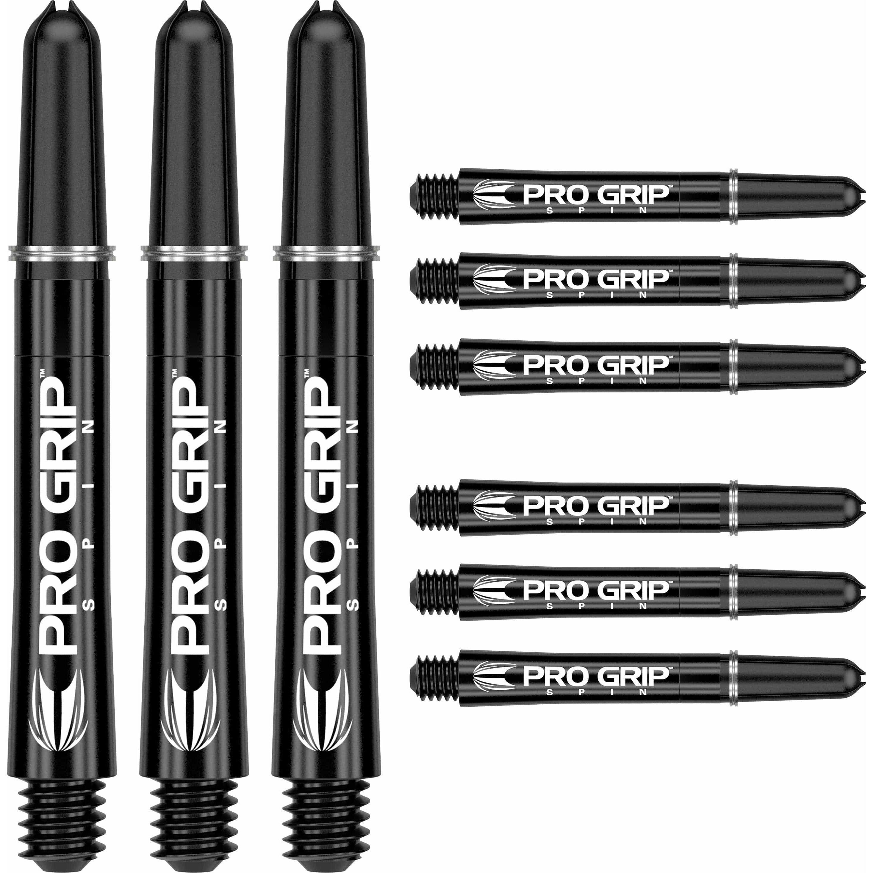 Target Pro Grip SPIN Shafts 3 Sets - Black - DreamDarts Dartshop
