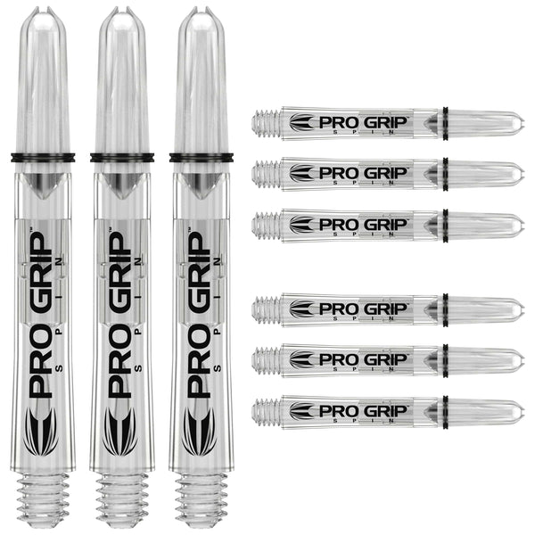 Target Pro Grip SPIN Shafts 3 Sets - Clear - DreamDarts Dartshop