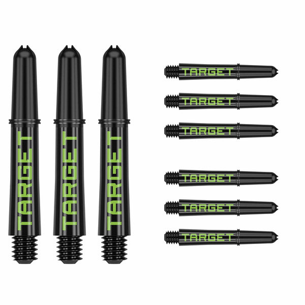 Target Pro Grip TAG Shafts 3 Sets - Black & Green - DreamDarts Dartshop