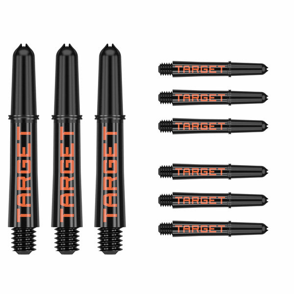 Target Pro Grip TAG Shafts 3 Sets - Black & Orange - DreamDarts Dartshop