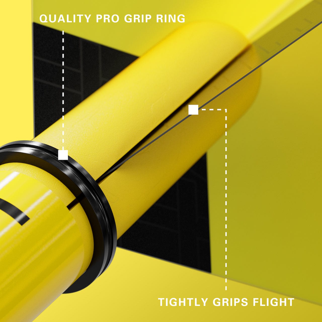Target Pro Grip TAG Shafts 3 Sets - Yellow & Black - DreamDarts Dartshop