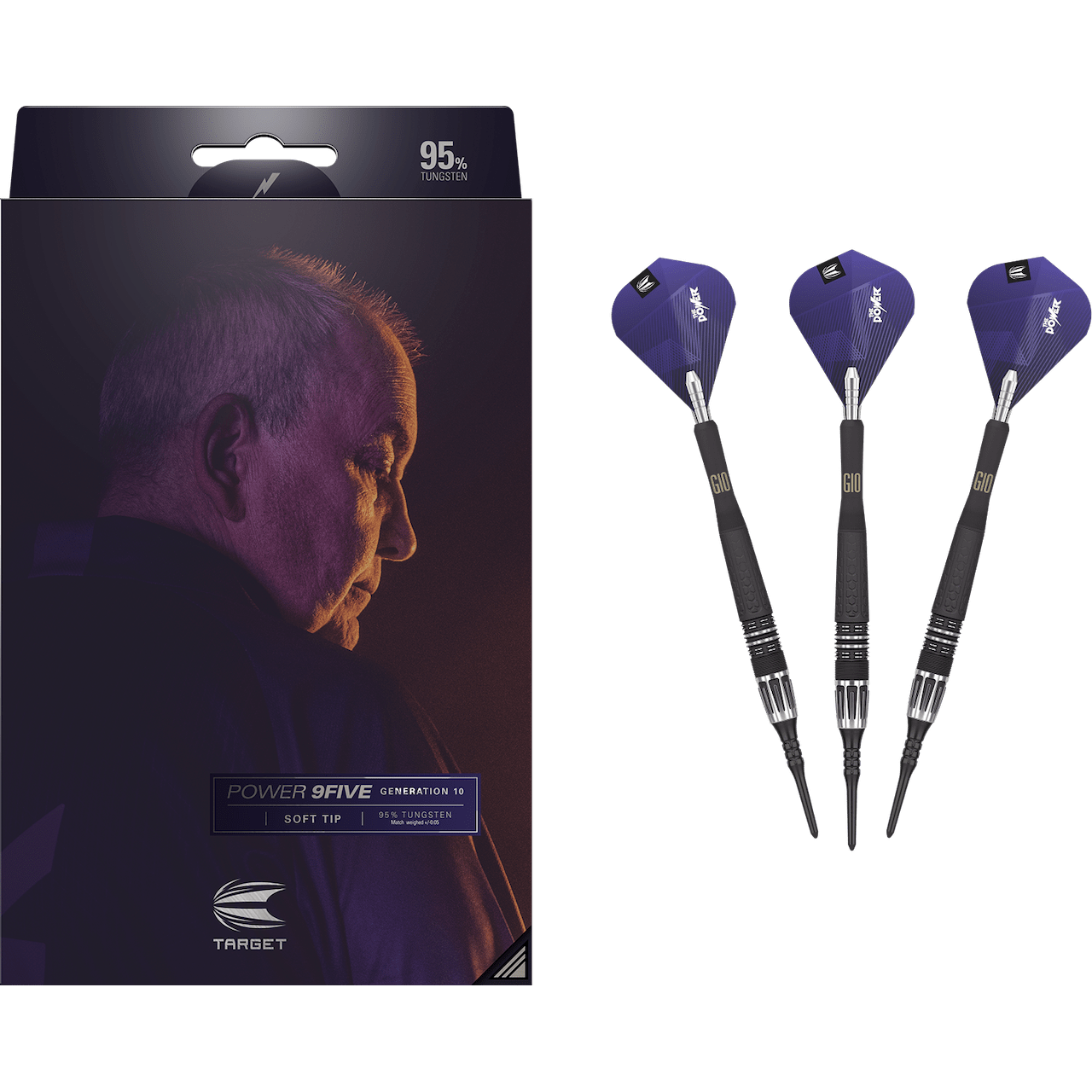 Phil Taylor Power 9FIVE G10 95% Softdarts - DreamDarts Dartshop