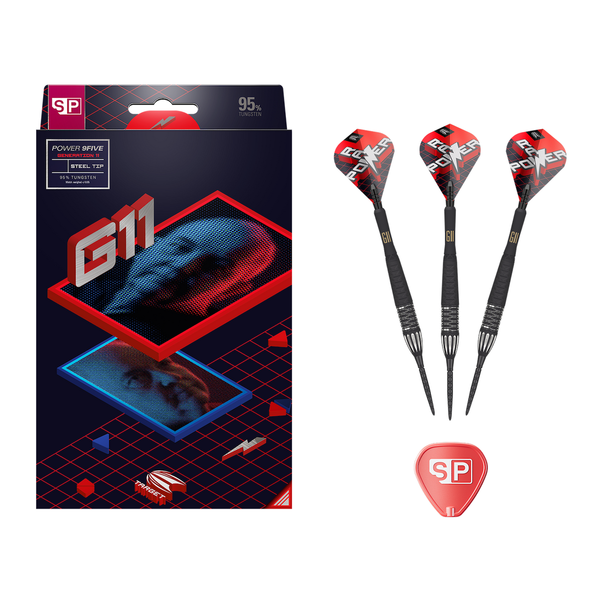 PHIL TAYLOR RAW POWER G11 95% SOFT TIP DARTS - DreamDarts Dartshop