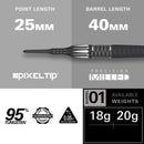 PHIL TAYLOR RAW POWER G11 95% SOFT TIP DARTS - DreamDarts Dartshop