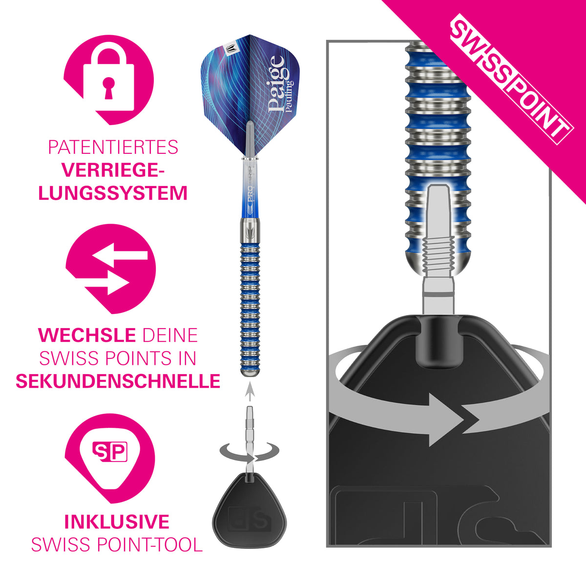 PAIGE PAULING GEN 1 90% Steeldarts - DreamDarts Dartshop