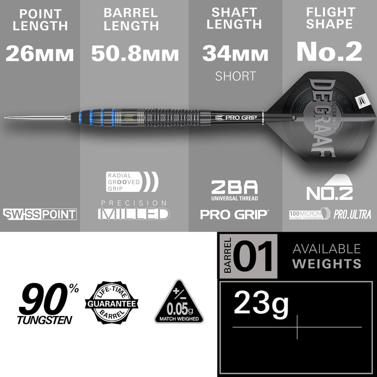 JEFFREY DE GRAAF 23G SP STEELDARTS - DreamDarts Dartshop