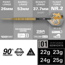 BOLIDE ENVY 01 90% STEEL TIP DARTS - DreamDarts Dartshop