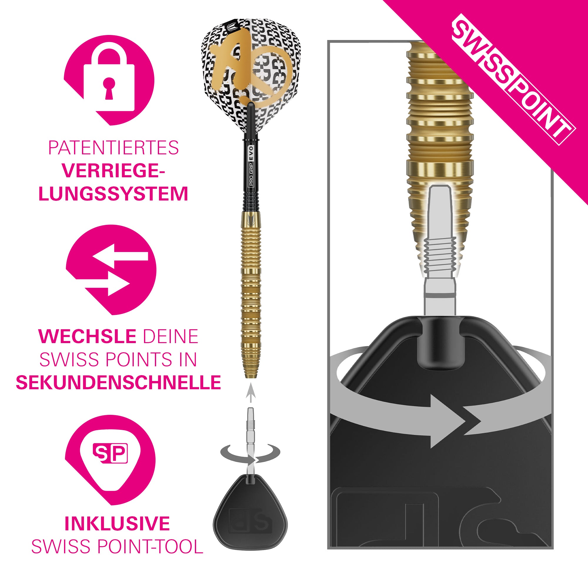 BOLIDE ENVY 01 90% STEEL TIP DARTS - DreamDarts Dartshop