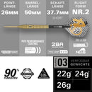 BOLIDE ENVY 03 90% STEEL TIP DARTS - DreamDarts Dartshop