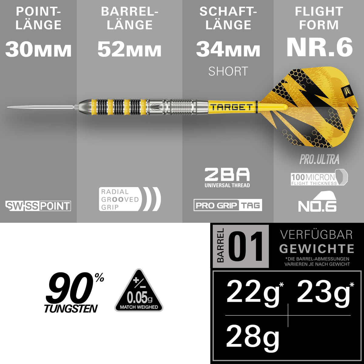 BUZZ SP01 90% Steeldarts - DreamDarts Dartshop