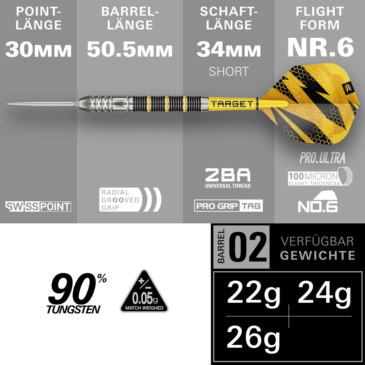 BUZZ SP02 90% Steeldarts - DreamDarts Dartshop