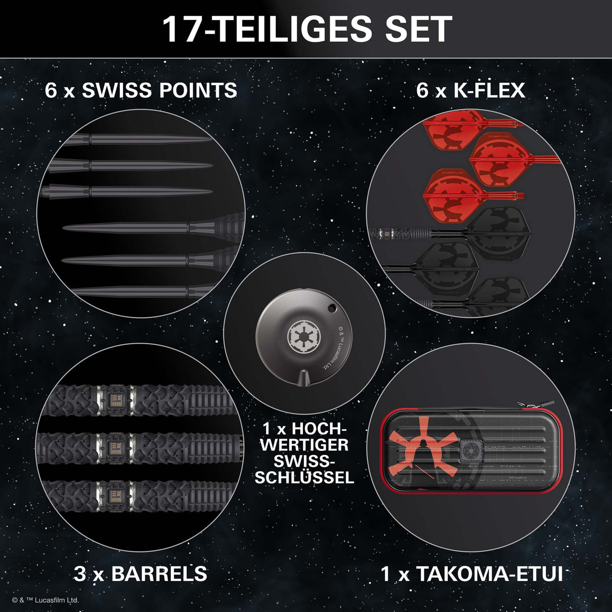 Darth Vader 95% Steeldarts - DreamDarts Dartshop
