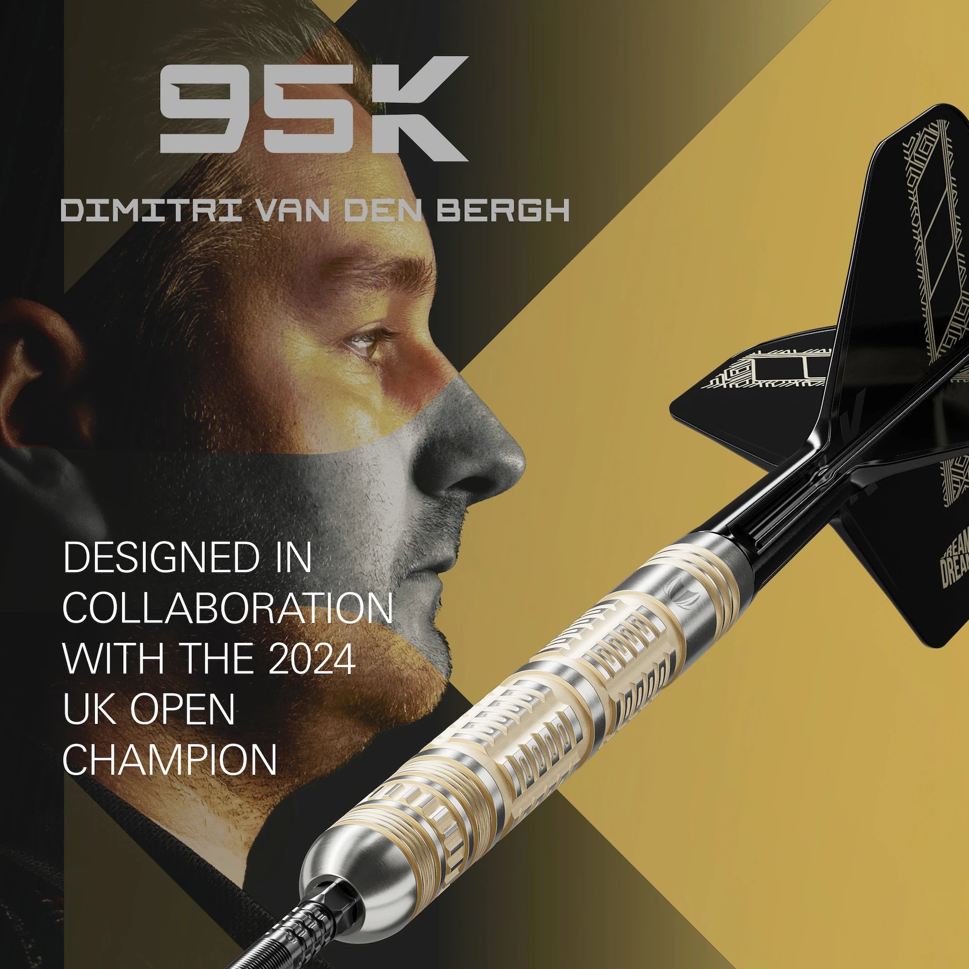 Dimitri van den Bergh 95K 95 % Steeldarts - DreamDarts Dartshop