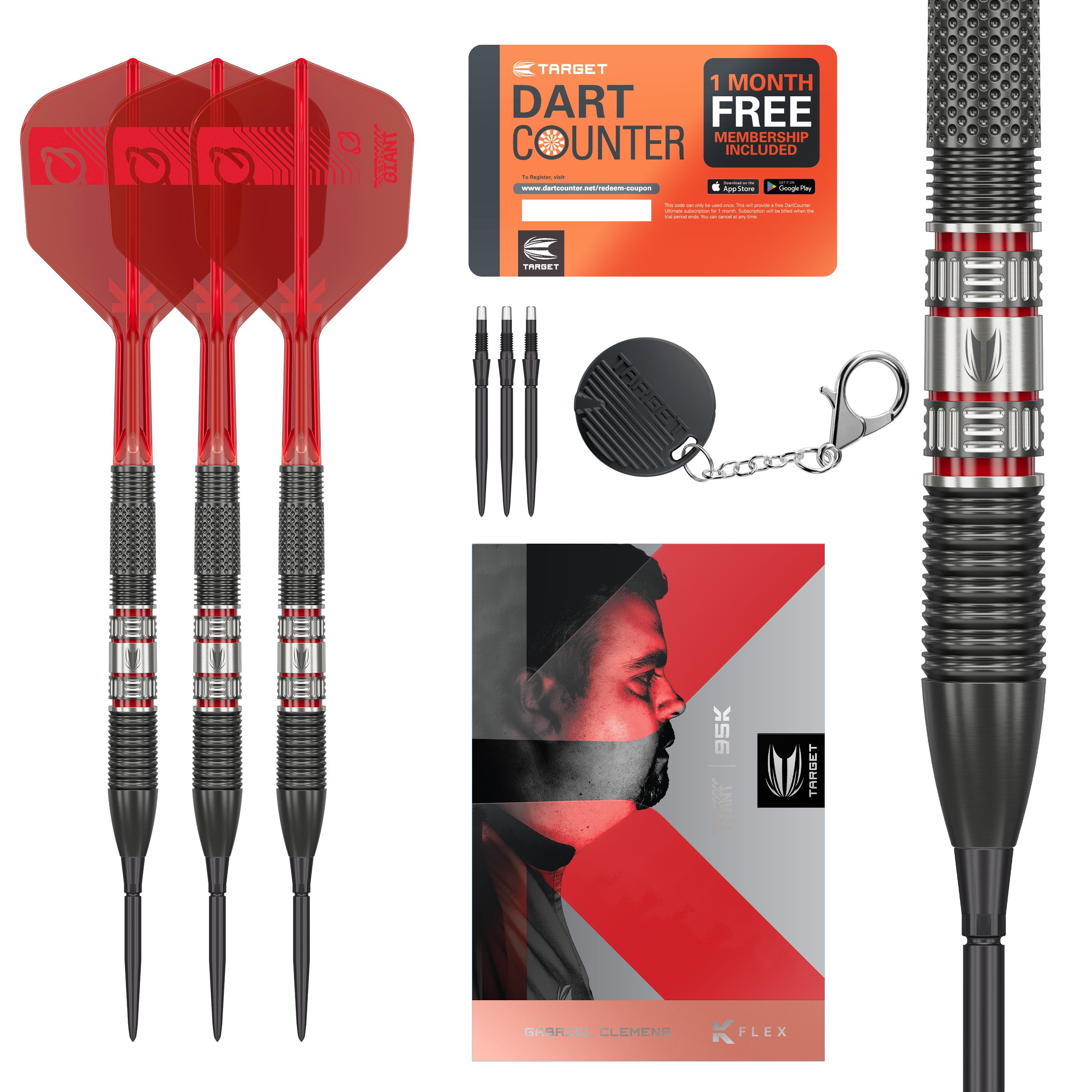 GABRIEL CLEMENS 95K STEEL TIP DARTS - DreamDarts Dartshop