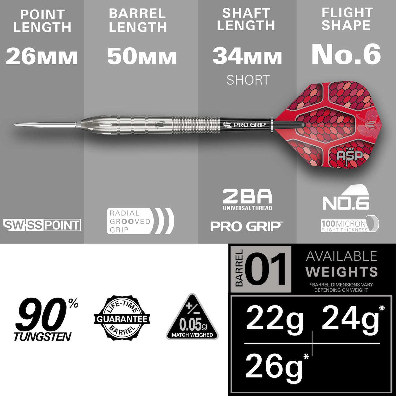 Nathan Aspinall GEN1  90% SwissPoint Steeldarts - DreamDarts Dartshop