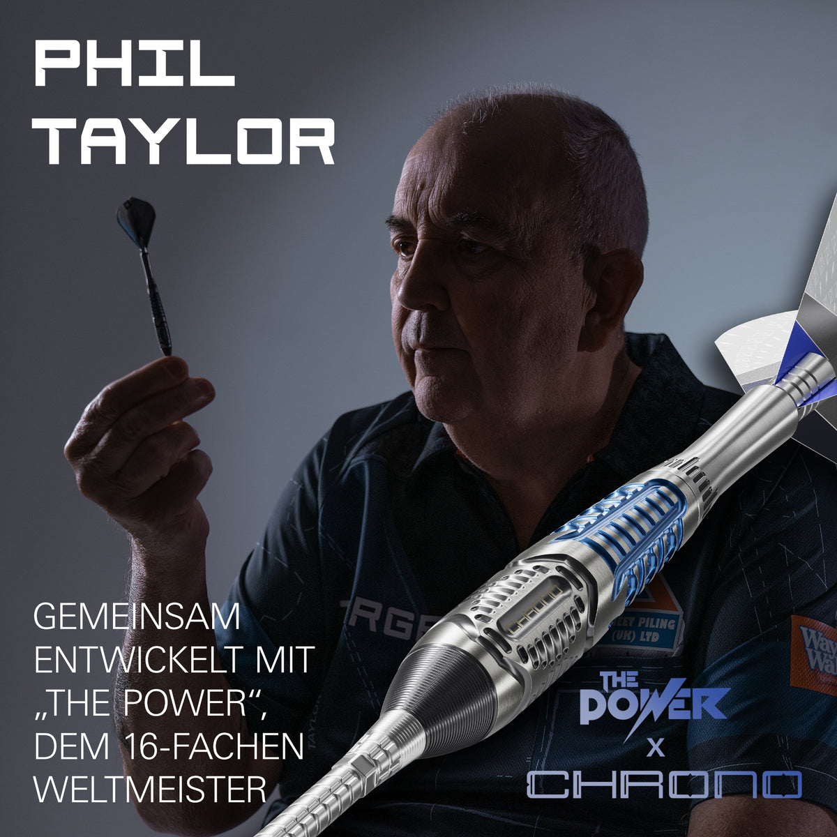 PHIL TAYLOR POWER CHRONO 95% Steeldarts - DreamDarts Dartshop