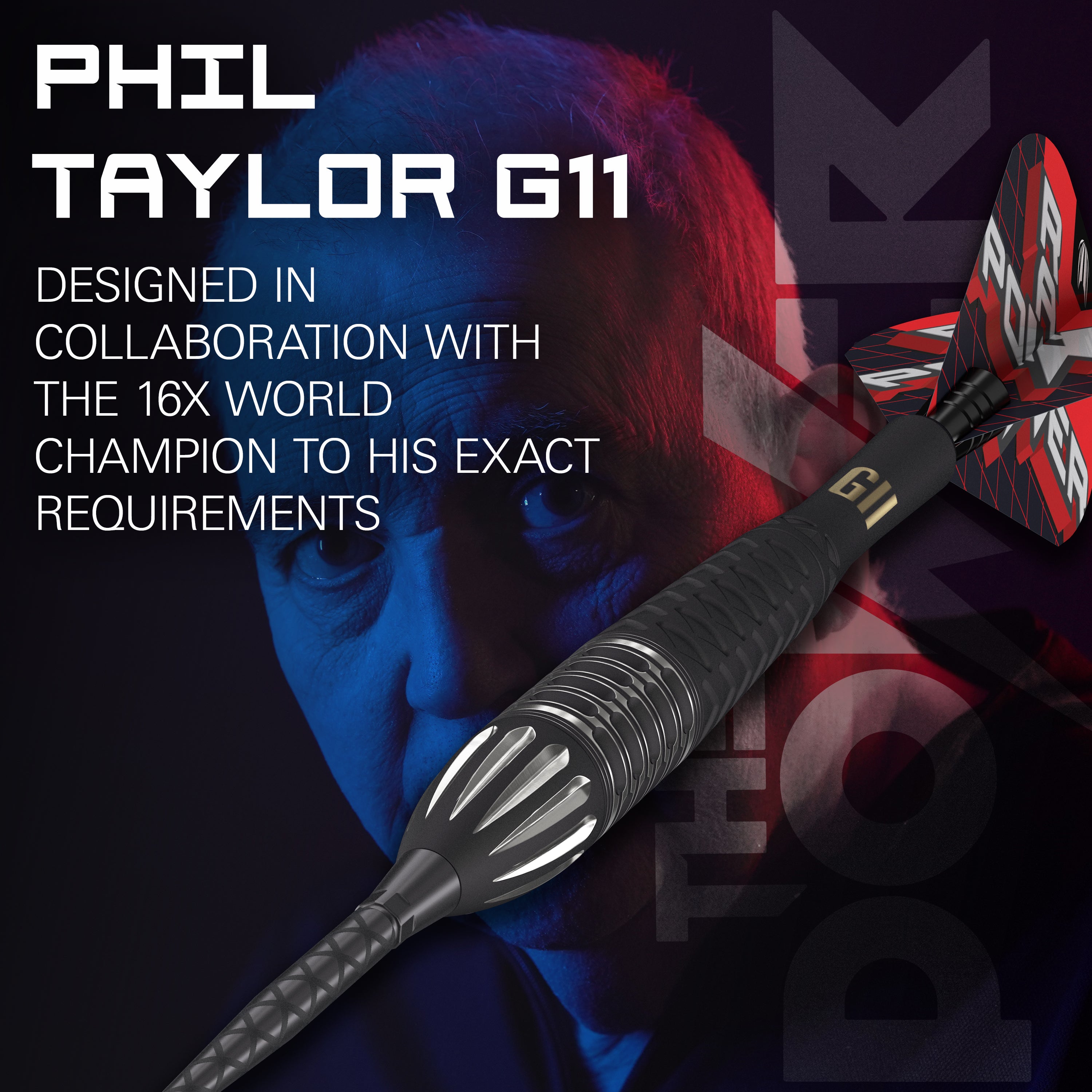 PHIL TAYLOR RAW POWER G11 95% STEEL TIP DARTS - DreamDarts Dartshop