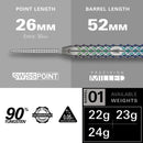 ROVE 01 STEEL TIP DARTS - DreamDarts Dartshop