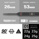 SCOPE 01 90% STEEL TIP DARTS - DreamDarts Dartshop