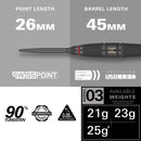 SCOPE 03 90% STEEL TIP DARTS - DreamDarts Dartshop