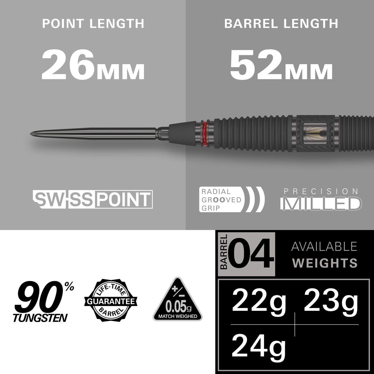 SCOPE 04 90% STEEL TIP DARTS - DreamDarts Dartshop