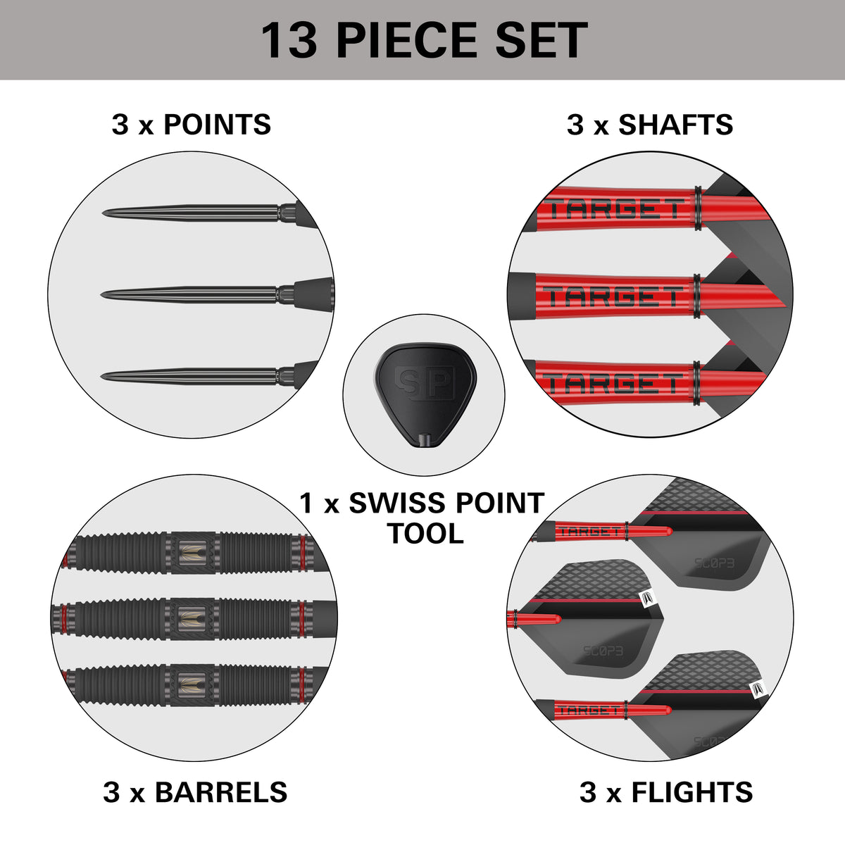 SCOPE 04 90% STEEL TIP DARTS - DreamDarts Dartshop