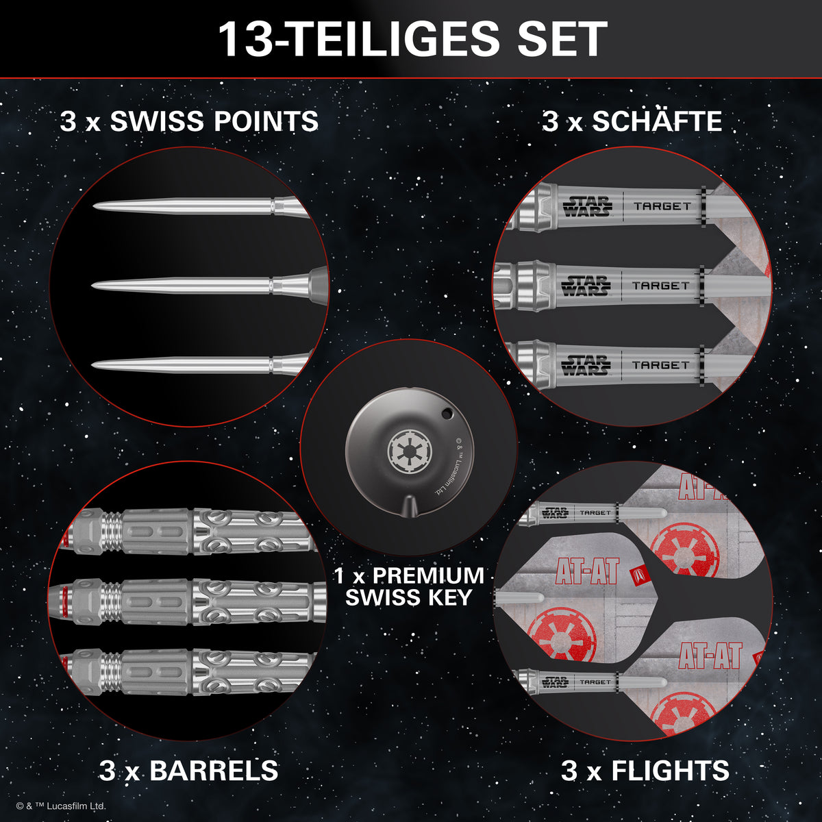 STAR WARS AT-AT 90% SP STEEL TIP DARTS 2026 - DreamDarts Dartshop