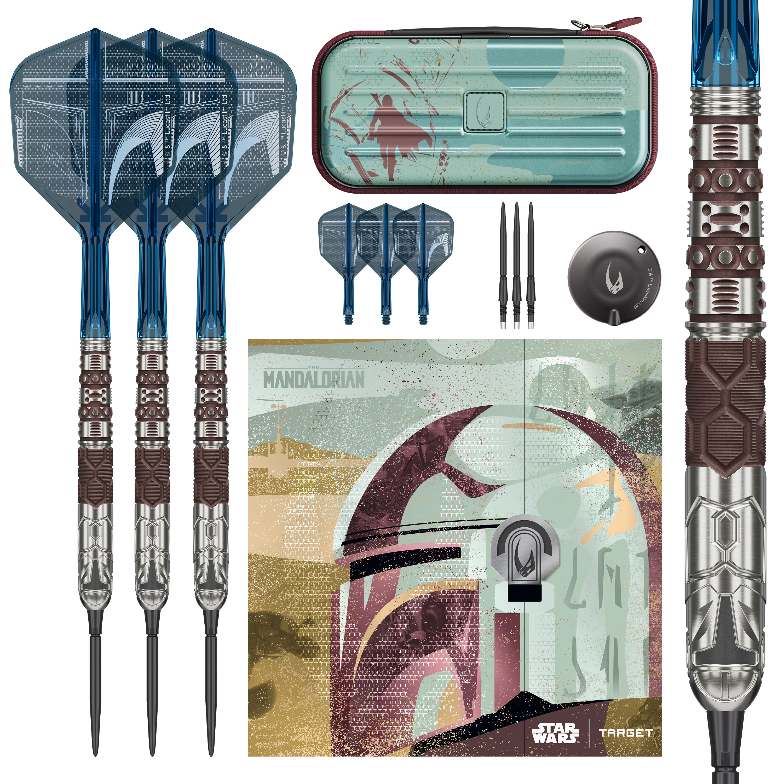 STAR WARS MANDALORIAN 95% SP STEEL TIP DARTS 2026 - DreamDarts Dartshop