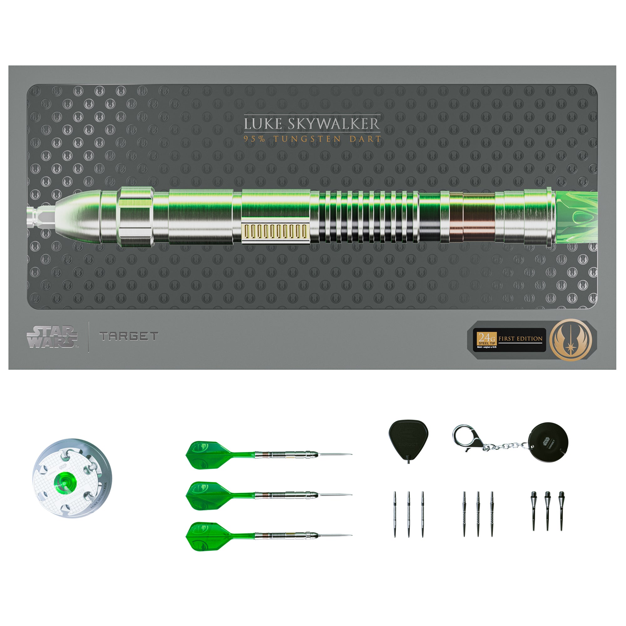 Star Wars | Target Luke Skywalker "Jedi Knight" Lightsaber First Edition 95% Tungsten Steel Tip Darts - DreamDarts Dartshop