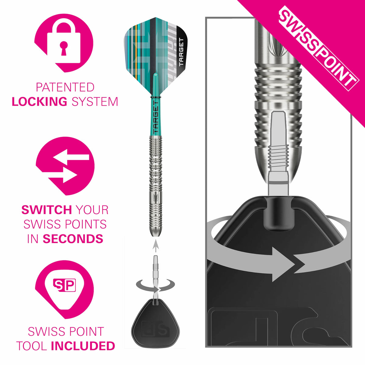 Target Hydro 01 90 % Steeldarts - DreamDarts Dartshop